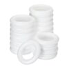 MECCANIXITY Craft Foam Wreath 8cm/3.15" White 20 Pcs | Lightweight, Round Foam Wreath Polystyrene Circles Ring for Wedding Home Flower Projects DIY Arts Christmas Decoration