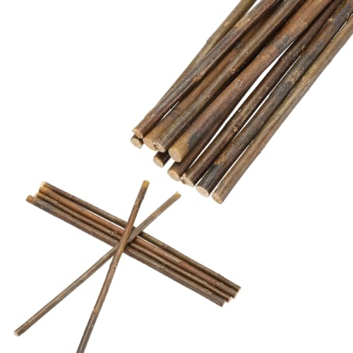 MECCANIXITY Wood Log Sticks 12 Inch Long 0.2-0.5 Inch Dia, Brown 10Pcs | Natural Wooden Craft Sticks with Bark Natural Twigs Rustic Wooden Branches for DIY Crafts Home Decor Festival
