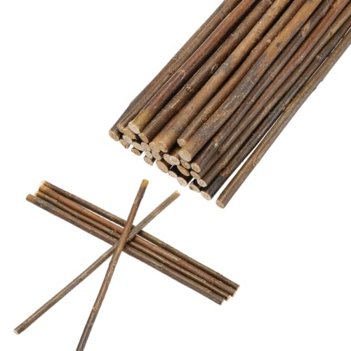 MECCANIXITY Wood Log Sticks 12 Inch Long 0.2-0.5 Inch Dia, Brown 30Pcs | Natural Wooden Craft Sticks with Bark Natural Twigs Rustic Wooden Branches for DIY Crafts Home Decor Festival