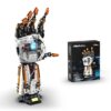 Mechanical Robotic Hand Building Blocks Set, 1622 PCS Motorized Brick Model with 4 Motors, Independent Finger Control, Light-Up Palm, 17.6-Inch Tall Collectible Decor Ornament