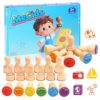 MeCids Kids Wooden Travel Stamps, 24 PCS Holiday Travel Stamps Kids Birthday Gift Party Favors Classroom Rewards Art Projects Carnival Prizes for Boys Girls