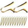 Medal Ribbons 40Pcs Medal Lanyard Snap Clip Ribbon for Awards Button Striped Medals Sports Meeting Neck Party