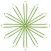 Medal Ribbons 40Pcs Medal Lanyards Yellow Green Striped Snap Clips Neck Straps Flat Award Ribbons Sports Party Awards
