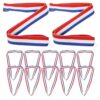 Medal Ribbons 40pcs Multi Function Medal Ribbons Award Neck Lanyards Competition Sports Meeting Hook Clip