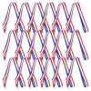 Medal Ribbons 40Pcs White and Hook Ribbon Medal Lanyard Neck Ribbons for Competition Polyester Cotton Lanyards