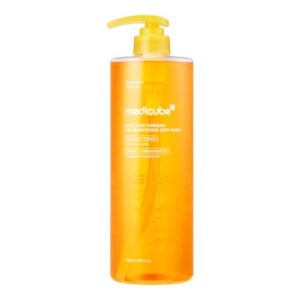 medicube Kojic Acid Turmeric Brightening Body Wash | Gentle Shower Gel for Uneven Skin | Niacinamide, Vitamin C, AHA/BHA | Deep Cleansing, Hydrating Formula | Easy and Effective, 33.81 fl.oz