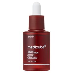 medicube NAD EGF Firming Serum for Face & Neck | Anti-Aging Serum with EGF Peptide, NAD+ & Collagen | Wrinkle Appearance, Elasticity & Pore Care | Korean Skincare, 1.01 fl.oz