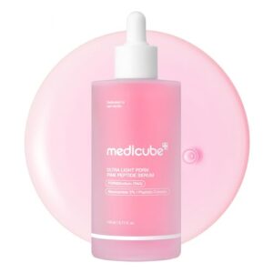 medicube PDRN Pink Peptide Serum with Salmon DNA | Ultra Light Hydrating Serum with Hyaluronic Acid | Fast-Absorbing Glow Care for Skin Clarity | Korean Skincare, 3.71 fl. Oz