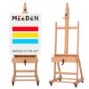 MEEDEN Art Painting Easel: Professional Crank Easel - Heavy Duty Beech Wood Studio H Frame Stand - Height Adjustable 71" to 98"