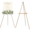 MEEDEN Wood Easel Stand for Display: Wooden Display Tripod Stand for Posters Pictures Paintings - Wedding Decor Holder for Welcome Sign