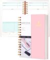 Meeting Notebook for Work, Business Hardcover with Action Items, 5.5 x 8.5