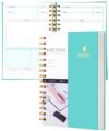 Meeting Notebook for Work, Business Hardcover with Action Items, 5.5 x 8.5
