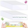 Meetory 25 Pieces 9.5” x 3.4” Clear Reusable Nameplate Pocket Upgraded Thickened Material Self-Adhesive Desk Name Tag- Covers for School Classroom Desk, Office Supplies, NOT Include Name Tags