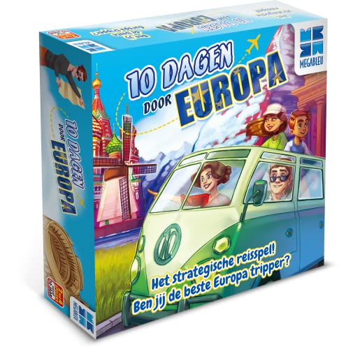 Megableu - 10 DAYS THROUGH EUROPE - Exciting & Strategic Travel Game - For 2 To 4 Players - Discover Europe And Win - Educational Board Game For The Whole Family - Perfect Gift Idea - EN Version