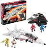 ​MEGA G.I. Joe Action Figures Building Toys, Skystriker XP-14F vs. Cobra H.I.S.S. with 617 Pieces, 4 Poseable Characters, for Collectors