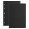 MEGAPENNA 100 Sheets A8 Punched Refill Paper Binder Paper [Black]