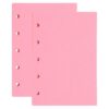 MEGAPENNA 100 Sheets A8 Punched Refill Paper Binder Paper [Light Pink]