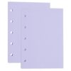 MEGAPENNA 100 Sheets A8 Punched Refill Paper Binder Paper [Light Purple]