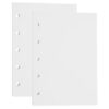 MEGAPENNA 100 Sheets A8 Punched Refill Paper Binder Paper [White]