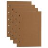 MEGAPENNA 200 Sheets A8 Punched Refill Paper Binder Paper [Brown]