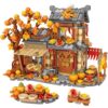 MEIEST Autumn House Building Blocks Set,Chinese Style Particle Construction Building Bricks Toy,Harvest Season Home Decoration