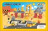MEIQ 100PCS Magnetic Construction Set: Engineering Building Toy with Extendable Crane, 2 Detachable Cars, Ramp Tiles & Road Play Mat – Creative STEM Gift for Ages 3-8