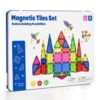 MEIQ Jumbo Magnetic Tiles with Secure Metal Case, 32 Pcs Large Magnetic Building Blocks for Kids 3-8, STEM Toys for Toddlers, Preschool Learning Montessori Toys, Age 3+ Boy Girl Gift