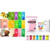 Meleell 12 Pack Fruit Face Masks Skincare Bulk&Fun Multi-Color Skin Care Set, Gentle Formula, Deep Hydrating & Glow for Kids Girls Women