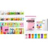 Meleell 40 Pack Collagen Face Masks Skincare Bulk for All Skin Types&Fun 7-Color Sheet Mask Gift Set, Gentle Formula, Deep Hydrating & Glow for kids girls women