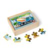 Melissa & Doug 4‑in‑1 Wooden Construction Vehicles Jigsaw Puzzle Set, 48 Pieces with Storage Box, Toddler Puzzle Toy for Kids Ages 3+ - FSC Certified