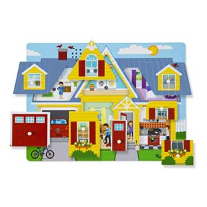 Melissa & Doug Around The House Sound Puzzle - Wooden Peg Puzzle (8 pcs) (Pack of 12)