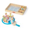 Melissa & Doug Birthday Party Cake - Wooden Play Food with Mix-n-Match Toppings and 7 Candles (Pack of 12)