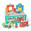 Melissa & Doug Blockables Space - Connectable Wooden Building Blocks Playset - Build a Car Wash, Fire Station, Police Car, Ambulance, & More - Skill Building Preschool Toys for Toddlers Ages 2+