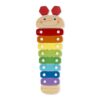 Melissa & Doug Caterpillar Xylophone Musical Toy with Wooden Mallets 15.25" x 6.5" x 1.5", Blue