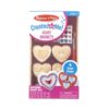 Melissa & Doug Created by Me! Wooden Heart Magnets Craft Kit (4 Designs, 4 Paints, Stickers, Glitter Glue) 8.75 x 5