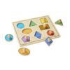 Melissa & Doug Deluxe Jumbo Knob Wooden Puzzle - Geometric Shapes (8 pcs)