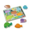 Melissa & Doug Forest Friends Touch & Feel Wooden Puzzle, 5-Piece Chunky Toddler Puzzles with Animals & Textured Silicone Puzzle Board Inlays, Preschool Toys for Girls & Boys Ages 2 and Up (Pack of 8)