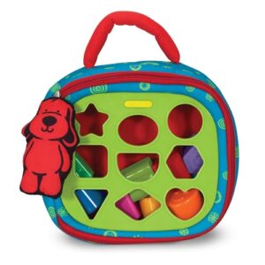 Melissa & Doug K’s Kids Take-Along Shape Sorter, 9 Textured Building Blocks & Soft Sensory Activity Bag, Montessori-Inspired Baby Toys for Toddlers, Preschool Learning Toys for Babies 9 Mo. & Up