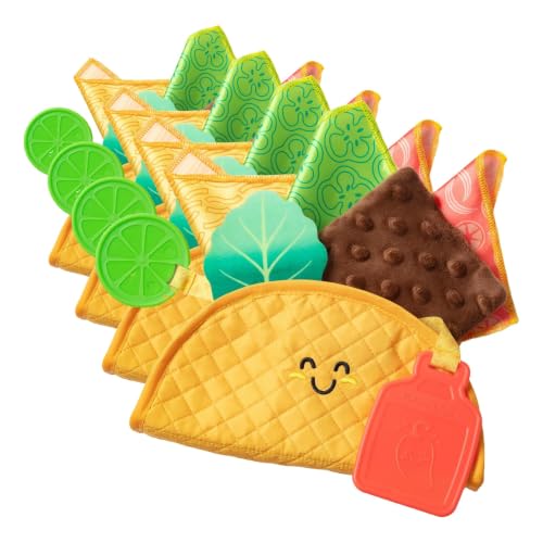 Melissa & Doug Multi-Sensory Soft Taco Fill & Spill Infant Toy - Sensory Toys for Babies, Baby Taco Toy, Baby Toys for Ages 6 Months and Older (Pack of 4)