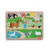 Melissa & Doug Old MacDonald's Farm Song Puzzle – 8-Piece Wooden Peg Puzzle with Light-Activated Sounds, Music Learning Toy for Toddlers and Preschoolers Ages 2+ (Pack of 12)
