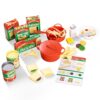 Melissa & Doug Prepare & Serve Pasta Set with Toy Food & Kids Play Kitchen Accessories, Montessori-Inspired Preschool Learning Toys for Girls & Boys 3+ (Pack of 6)
