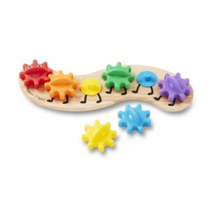 Melissa & Doug Rainbow Caterpillar Gear Toy with 6 Interchangeable Gears (Pack of 6)