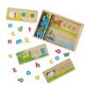 Melissa & Doug See & Spell Wooden Educational Toy with 8 Double-Sided Spelling Boards and 64 Letters Preschool Learning Activities, See & Spell Learning Toys for Kids Ages 4+