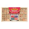 Melissa & Doug Wooden Alphabet Stamp Set - 56 Stamps with Lower-Case and Capital Letters Preschool Writing Toys, ABC Stamps, Kids Arts & Crafts, Letter for Kids Ages 4+ (Pack of 12)
