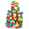 Melissa & Doug Wooden Building Blocks, 100-Piece Set of Sorting & Stacking Toys in 4 Colors and 9 Shapes, Classic Toddler Toys for Girls & Boys Ages 2+ - FSC Certified (Pack of 6)