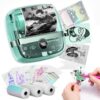 Memoking AI Sticker Printer for Kids, AI Voice Powered Mini Sticker Maker, Mini Thermal Printer (Purple)