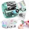 Memoking AI Sticker Printer for Kids, AI Voice Powered Mini Sticker Maker, Mini Thermal Printer (Blue)