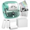 Memoking AI Sticker Printer for Kids, AI Voice Powered Mini Sticker Maker, Mini Thermal Printer (Green)