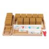 Menolana Children Arithmetic Game Wooden Counting Tray Math Set Number Cards Symbol Cards Bead Blocks Counting Beads for and Simple Calculations Suitable for, Gold, Gold