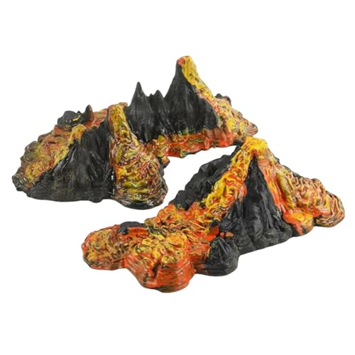 Menolana Display Mountain Toy Eruption Sculpture Soft Model Play Accessory Intricate Texture Suitable Learning School Projects Cake Decoration, Volcanic Eruption Model, Realistic, Detailed Texture